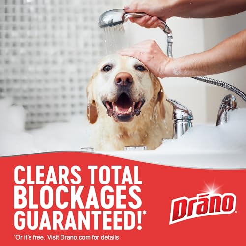 Drano Max Gel Drain Clog Remover & Cleaner, Fast-Acting to Unclog Standing Water & Remove Hair, Grease & Food Blockages, Safe for all Pipes & Septic, Kitchen Sinks, Bathroom Showers, 80 Oz, 2 Pack