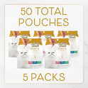 Purina Fancy Feast Natural Cat Treats Variety Pack, Purely Natural - (Pack of 5) 10 ct. Pouches