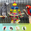 Parrot Toys for African Grey Parrots, Cockatoos, Small Macaws,  Parrots Small and Medium Birds Natural Wooden Safe and Durable Chew Toys and Bird Cage Accessories