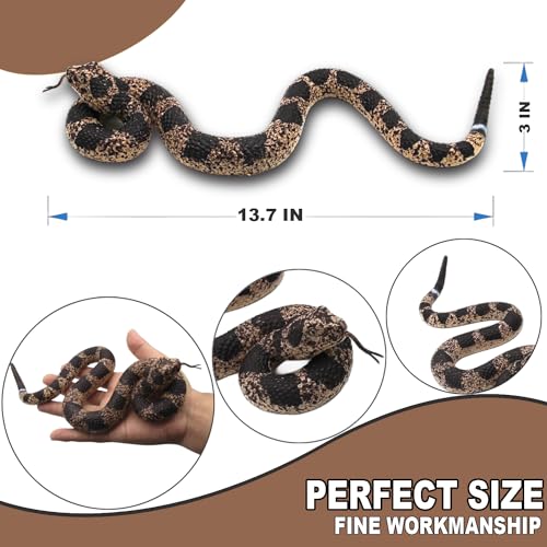 Upitry Rubber Snakes Fake Snake Rattlesnake - Realistic Keep Birds Away - Prank Life Size Toy That Look Real - Garden Plastic Scare Birds - Christmas Toys
