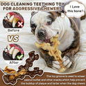 SIHRMIU Dog Chew Toys for Aggressive Chewers, 2 Pack, for Medium/Large Breed, Tough Almost Indestructible Dog Bones for Teeth Cleaning, Training, Boredom and Stimulating