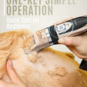 oneisall Dog Clipper Low Noise, Dog Grooming Kit with Rechargeable, Pet Shaver Cordless Electric Quiet Hair Clipper Set for Dogs Cats Pets（Gold）