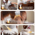 oneisall Dog Vacuum & Dryer for Shedding Grooming, 8 in 1 Dog Grooming Kit with Metal Blade Pet Clippers, Adjustable Speed and Temperature Control Blower