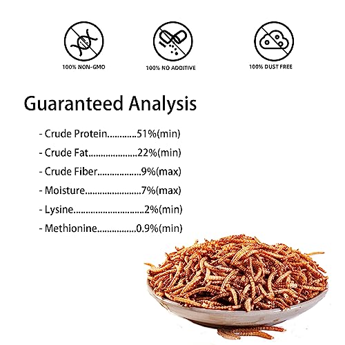 I LOVE WORMS Dried Mealworms (5lb), Wild Bird Food, High-Protein Mealworms for Bluebirds, Chickens, Ducks, Reptile, Tortoise, Amphibian, Lizard