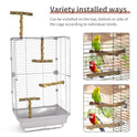 Bird Perches, 6pcs Natural Wood Birds Stand Branch, Bird Perch Chewing Stick Cage Accessories Parrot Climbing Standing Branches Paw Grinding Fork Sets for Parakeet Lovebirds Cockatiels