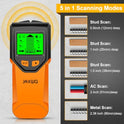 Stud Finder Wall Scanner - 5 in 1 Stud Finder Tool w/Smart Chip and HD LCD Display, Stud Detector Beam Finders for the Center and Edge of Wood AC Wire Metal Studs Joist Pipe (Orange Juice)