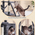 Yaheetech Large Multi-Level Cat Tree, 63 Inches Tall with Sisal-Covered Scratching Posts, Condo, Hammock, Dangling Ball, and Extended Platform for Cats to Play and Sleep
