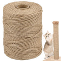 Natural Sisal Rope for Cat Scratcher, 1/4 Inch x 164 Feet Cat Rope, Heavy Duty Sisal Twine for Cats Scratching Post Replacement, and Crafts Gardening Home Decorating