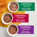 Meow Mix Tender Favorites Poultry & Beef Variety Pack, Wet Cat Food, 2.75 oz Cup (24 Pack)