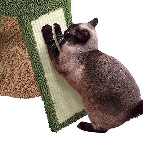 Yaheetech Cactus Cat Tree, 42in Cat Tower for Indoor Cats, Multi Level Kitten Condo Scratching Post, Cat Activity Center Pet Furniture w/Ball, Plush Perch, Platform, Basket