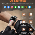 Military Smart Watches for Men (Answer/Make Calls), 2.02'' Fitness Smart Watch for Android and iPhone, Waterproof Fitness Tracker with Blood Pressure/Heart Rate/Sleep/100+ Sport Modes, Watches for Men