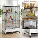 Encrypted Bird Cage Large Bird Cages 57-Inch, Top Storage Space, Bottom Splash Guard with Essential Bird Supplies – Durable & Spacious Aviary – Budgies & Cockatiels