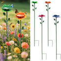 Bee Watering Station, Butterfly Feeder, Metal Bee Water Feeder with Flower Design,Elegant Outdoor Rose Yard & Patio Garden Decor (4PCS)
