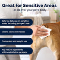 Vetnique Glandex Dog Wipes for Pets Cleansing & Deodorizing Anal Gland Hygienic Dog & Cat Wipes with Vitamin E, Skin Conditioners and Aloe (75ct)
