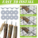 8 PCS Bird Perch Set for Cage - Natural Apple Wood Platforms & Hardwood Branches for Parakeets, Budgies, Cockatiels - Small Bird Habitat Gym, Climbing Stand & Safe Chew Toys