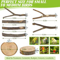8 PCS Bird Perch Set for Cage - Natural Apple Wood Platforms & Hardwood Branches for Parakeets, Budgies, Cockatiels - Small Bird Habitat Gym, Climbing Stand & Safe Chew Toys