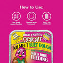 C&S High Energy Delight No Melt Suet Dough, Suet Cakes for Wild Birds Including Woodpeckers, Nuthatches, Chickadees and More, Pack of 8