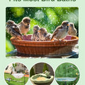 Bird Bath Purification Disk Pure Copper Outside Winter Solar Power Birdbath Heater Deicer Cage Hanging Bowl Metal Warmer Deck Railing Glass Concrete Ceramic Stone Stand Outdoor Fountain Station
