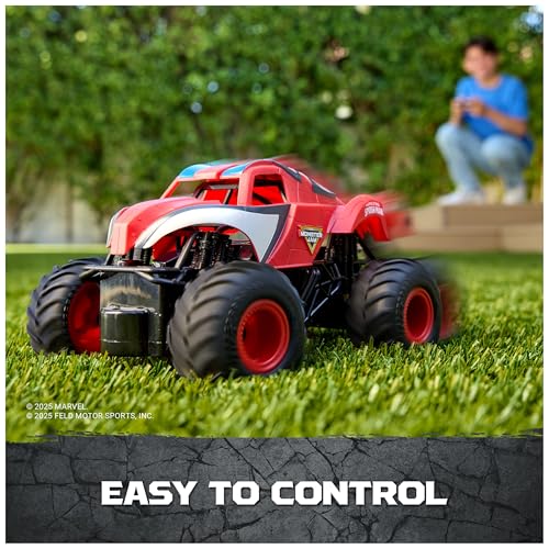 Monster Jam, Marvel The Amazing Spider-Man RC Monster Truck, 1:24 Scale, Kids Toys for Boys and Girls Ages 4 and up