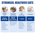 Just Try 23 in 1 Taurine for Cats Vitamins Treats with L-Lysine for Immune, Joint Support Skin & Coat & Heart Health - Multivitamin, HIV Omega 3, Biotin Supplements for Indoor & Senior Cat - 300 Bites