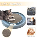 Interactive Cat Ball Track Toy for Indoor Cats, Cat Scratching Board & Exercise Set for Bored Indoor Adult and Kitten Mental & Physical Stimulation, with Spare Ball to Prevent Loss (Grey)