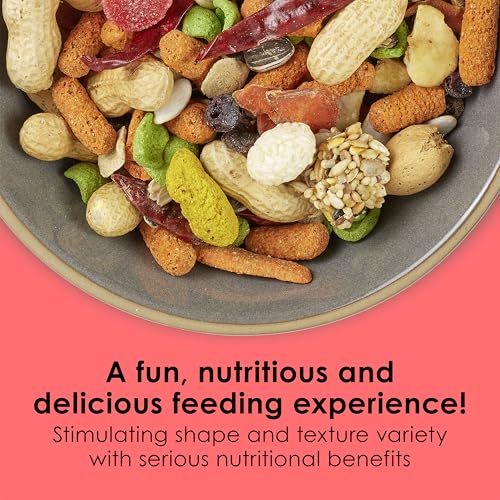 Kaytee Fiesta Parrot Food, Nutritious and Fun Blend, Supports Skin, Feather, Digestion, Brain and Heart Health, 4.5 pounds