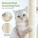 Small Cat Tree Tower with Lots of Scratching Posts - 42 Inch Medium Compact Cats Scratch House with Hammock Perch for Multi Level 2 Kitty - Indoor Corner Cat Bed Condo Climbing Gym Towers Furniture