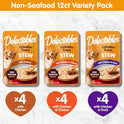 Delectables Non-Seafood Stew Lickable Wet Cat Treats, Variety Pack, 1.4 Ounce (Pack of 12)