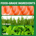 Just Try Cat Treats for Indoor Cats Hairball Control Natural Salmon Healthy Cat Grass Treats Kitten Snacks Training Biscuits Catnip for Cats Dental Care 13.4 OZ