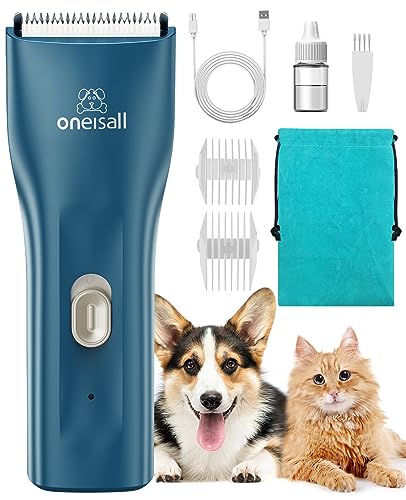 oneisall Pet Clipper for Cat Matted Hair, Green