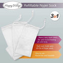 Happy Wings Nyjer/Thistle Seeds with Empty Sock for Wild Bird Food - 5 Pounds I No Grow Seed