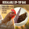 Pet Faves Dried Mealworms for Chickens, Birds, Hamster, Reptile and Turtle - Premium Non-GMO Treats with 55% Protein for Laying Hens - Organic Food for Wild Bird, Bluebirds, Robins, Cardinals. 5 Lb