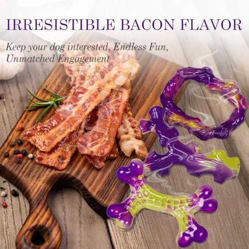 Frienhund Tough Dog Toys for Aggressive Chewers 3 Pack, Indestructible Dog Toys for Large Dogs, Dog Chew Toys, Aggressive Chew Toys to Keep Them Busy, Dog Toy for 30-75lbs Medium/Large Breeds