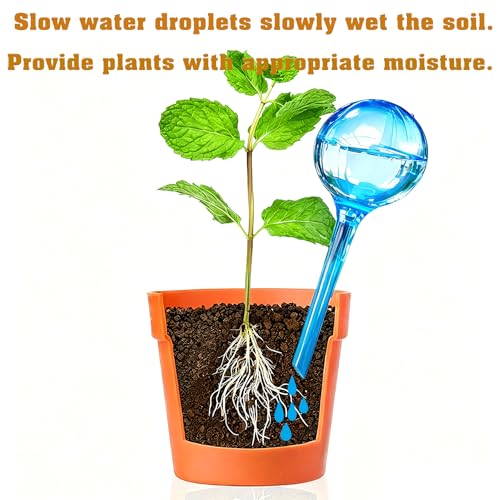 Self Watering Globes for Plant, 10pcs Auto Watering Bulb for Indoor Outdoor | Garden Potted Plant Watering Device for Vacation Plant Care, Flower Self Caring Water Conservation Device When You're Away