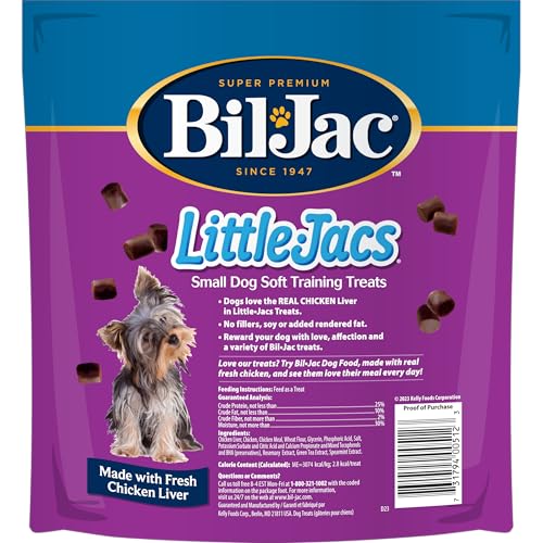 Bil-Jac Little-Jacs Small Dog Training Treats | Soft Chicken Liver Recipe | 16 oz