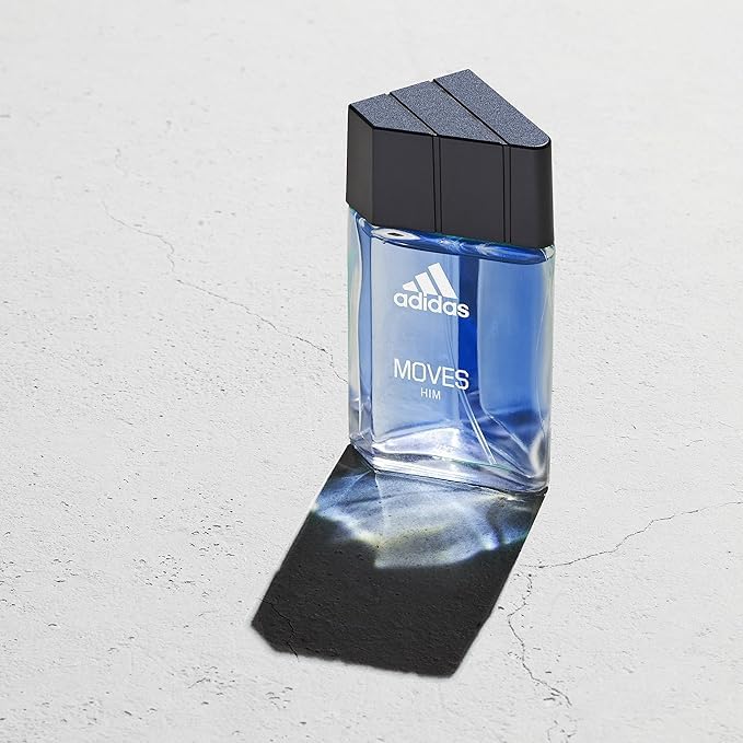 Adidas Moves Him Body Fragrance 2.5 fl oz (Pack of 1) , Notes of Green Apple, Cedarwood, Musk, Men's Fragrance, Long Lasting, Sporty Fragrance, Travel Size