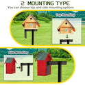 Bird Feeder Pole - 92 Inch Heavy Duty Birdhouse Stand with Squirrel Proof Baffle for Outdoor, Adjustable Bird Feeding Station with Multi Shepherds Hooks Mental Trays for Garden Attracting Wild Birds