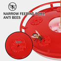 eWonLife Hummingbird Feeders for Outdoors, 2 Pack 16 oz Leak-Proof Dish-Style Humming Bird Feeder with Built-in Ant Moat, 5 Bee Proof Feeding Ports, Easy Clean, BPA Free Plastic, Hanging Garden Decor