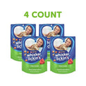 Purina Whisker Lickin's Cat Treats, Crunchy and Yummy Tuna Flavor - (Pack of 4) 10 oz. Pouches