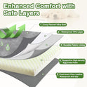 Waterproof XXL Dog Beds Large Sized Dog, Outdoor Washable Crate Pad 48 inch, Jumbo XXLarge Orthopedic Foam Pet Bed with Removable Cover Reversible, Durable Anti-Slip Kennel Pad, 47"x29", Gray