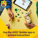 LEGO Creator 3 in 1 Cute Bunny Toy - Building Toy Set with 3 Build Options, Bunny, Seal, or Llama - Animal Figures for Kids, Girls and Boys, Ages 8+ - Gift Idea for Birthdays - 31162