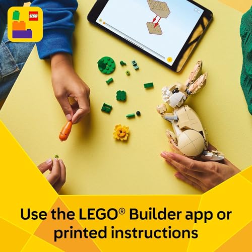 LEGO Creator 3 in 1 Cute Bunny Toy - Building Toy Set with 3 Build Options, Bunny, Seal, or Llama - Animal Figures for Kids, Girls and Boys, Ages 8+ - Gift Idea for Birthdays - 31162