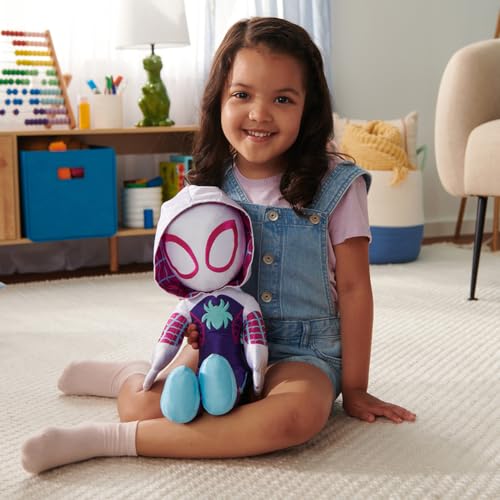 Marvel’s Spidey and His Amazing Friends - My Friend Ghost-Spider 16” Plush with Sounds - Superhero Toys for Kids 3 and Up