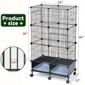 VISCOO Upgraded Encrypted 46-Inch Bird Cage, with Wooden Perches, Metal Parakeet Cage with Slide-Out Tray, Water Bottle&Feeder, Bird Cages for Parrot,Parakeets,Cockatiel,Lovebird,Small Mid-Sized Birds