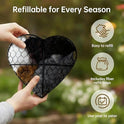 Handmade Fiber Bird Nesting Heart, Nesting Material for Wild Bird, Refillable Nesting Accessories, Hummingbird Nest/House, Outdoor Garden Decortion, Gifts for Bird/Nature Lovers (1pc)