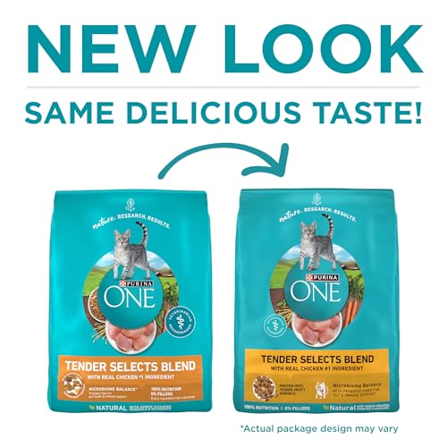 Purina ONE Natural Dry Cat Food, Tender Selects Blend With Real Chicken - 7 lb. Bag