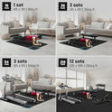 bemaxx Gym Mats Set - 18 pcs EVA Interlocking Foam Floor Tiles (12.6"x12.6"x0.4") 18sqft Protective Gym Flooring Sports Home Workout Exercise Mats Puzzle Garage Fitness Play-Room Pool Treadmill Bike