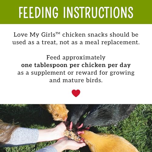Love My Girls: Chicken Snacks - Veggies & Worms - 5lb Bag - Global Harvest, Gourmet Multi-Grain Treats, Corn-Free, Nutritious & Protein Rich Mealworms