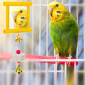Sumind 6 Pieces Chicken Mirror Chicken Toys for Coop with Bells, Hen Xylophone Toy with 8 Metal Keys, Parrot Grinding Stone, Sepak Takraw Toy, Dangling Bird Toy