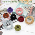 Bird Nest Magic Hair Clip - Expandable Hair Bun Maker Hair Accessories for Women Ponytail Holder Hair Bun Clip for Thin Thick Fine Curly Hair, Plastic Hair Barrettes Hair Scrunchies